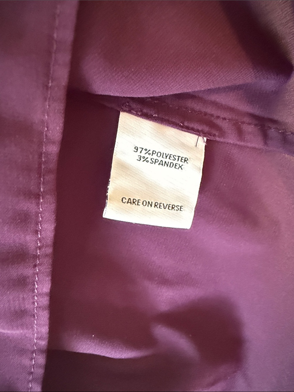 CALVIN KLEIN Deep Purple V-Neck Short Sleeve Blouse - Picture 7 of 9